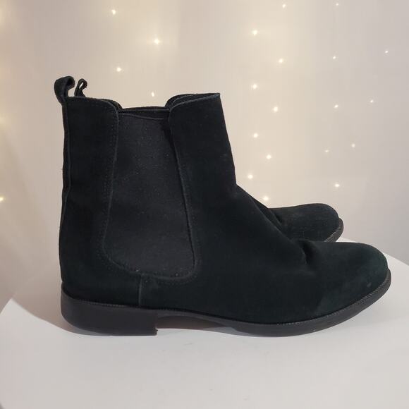 La Canadienne Sara Waterproof Suede Leather Chelsea Ankle Boots Womens 9 Black - Picture 4 of 12